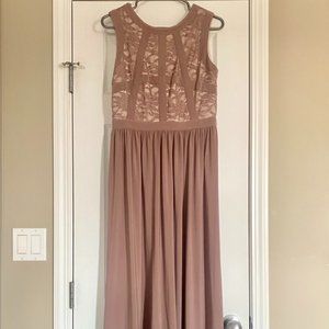 Elegant Nude Evening Gown | Formal Dress | Size 10